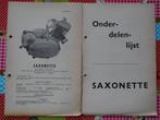 Saxonette reparatie handboek/onderdelenlijst - 52 bladzijen, Ophalen of Verzenden, Zo goed als nieuw