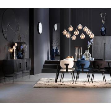 Light & Living Hanglamp Rakel L10-Lamps, zwart+ Clear beschikbaar voor biedingen