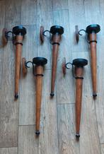 Robuuste vintage kandelaars - vijf stuks, Ophalen