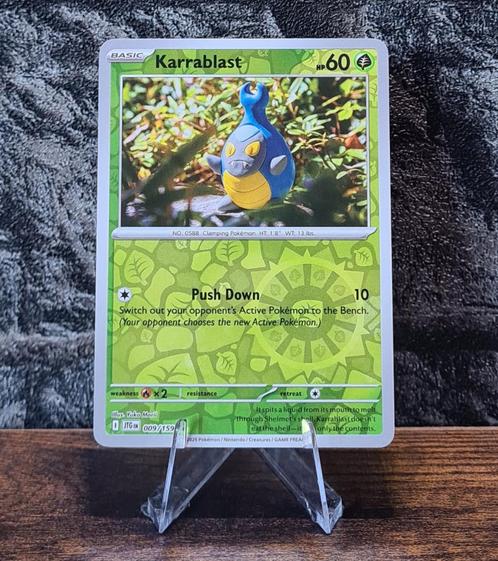 Karrablast Reverse 009/159 Journey Together, Hobby en Vrije tijd, Verzamelkaartspellen | Pokémon, Nieuw, Losse kaart, Foil, Verzenden