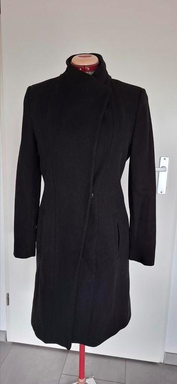 Mango mantel wollen jas winterjas zwart Maat M 38 40 igs beschikbaar voor biedingen