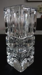 Handgeslepen loodkristal vierkante vaas, Beyer & Co, Germany, Ophalen of Verzenden