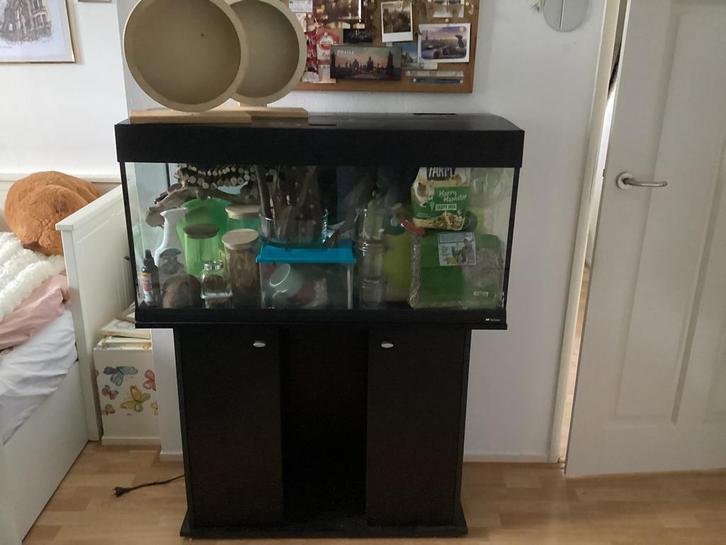 Ferplast Dubai 100 terrarium/aquarium met vele accessoires, Dieren en Toebehoren, Knaagdieren en Konijnen | Hokken en Kooien, Gebruikt