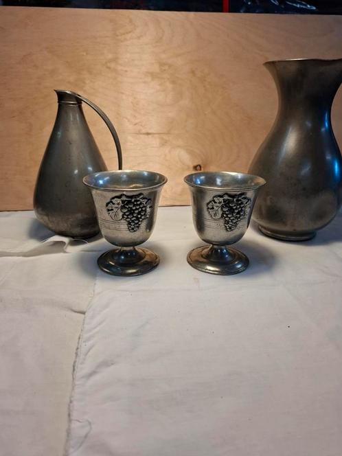 Oude Tinnen Set - G&K Holland Pewter, Antiek en Kunst, Antiek | Tin, Ophalen of Verzenden