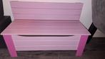 Roze Opbergbankje - Speelgoedkist, Gebruikt, Minder dan 50 cm, Ophalen, Minder dan 90 cm