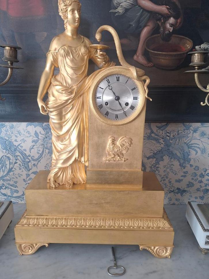 Antieke Franse Pendule, Antiek en Kunst, Antiek | Klokken, Ophalen of Verzenden