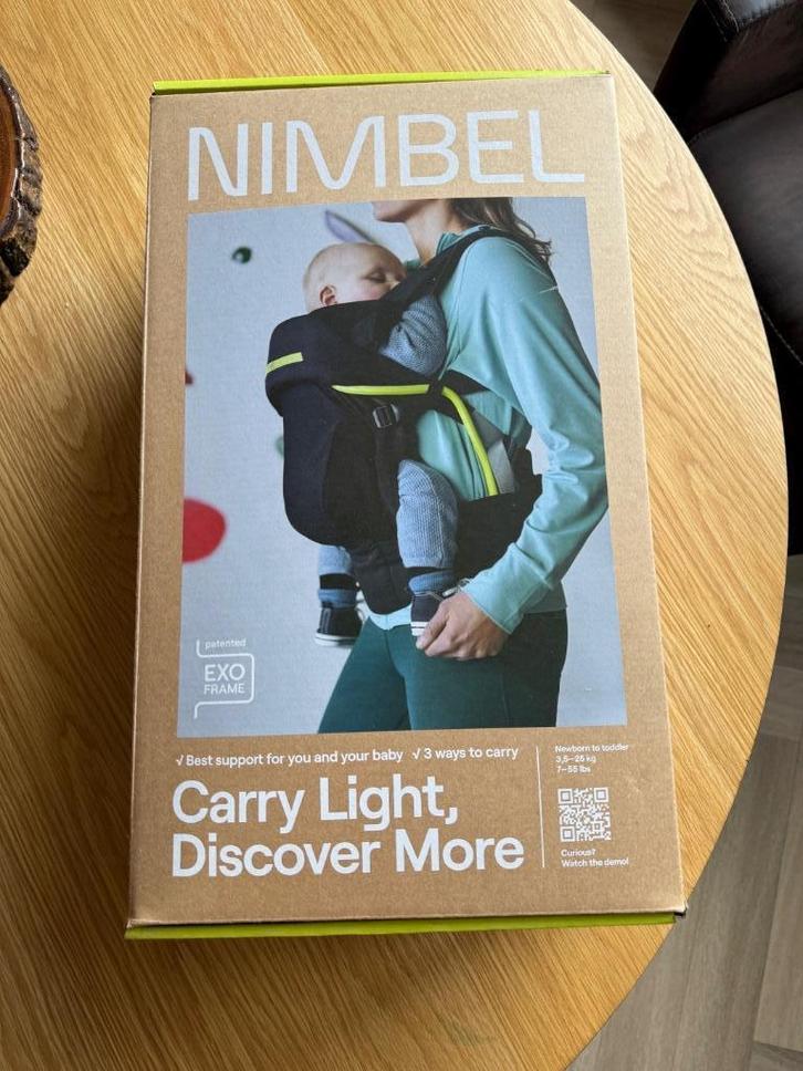Nimbel draagzak - inclusief newborn set, Kinderen en Baby's, Babydragers en Draagdoeken, Zo goed als nieuw, Draagzak, Buik of Rug