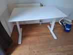 Zit-/sta bureau Ikea 120 breed 70 diep (wit), Ophalen, In hoogte verstelbaar, Gebruikt, Stabureau