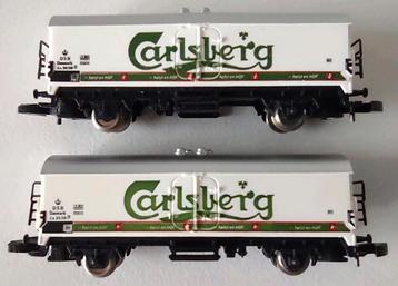 MÄRKLIN Z 8608, twee bierwagens Carlsberg, als nieuw beschikbaar voor biedingen