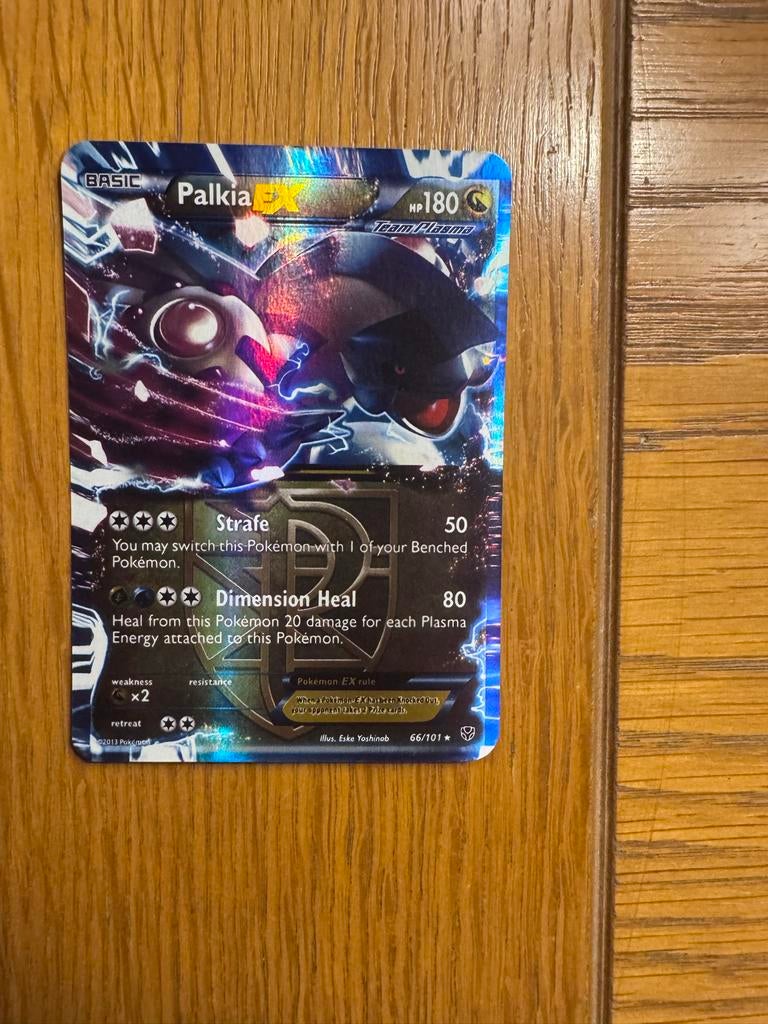 Palkia EX - Zeldzame Pokémonkaart, Ophalen of Verzenden, Gebruikt, Losse kaart, Foil