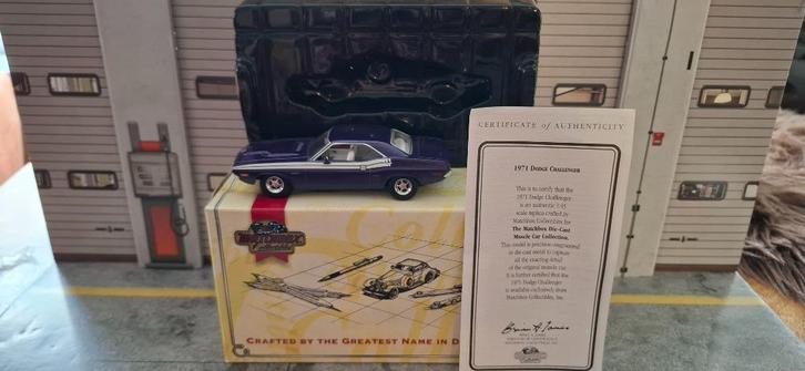 1.43 dodge challenger, Hobby en Vrije tijd, Modelauto's | 1:43, Zo goed als nieuw, Auto, Matchbox, Ophalen of Verzenden