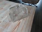Mooie oude brocante glazen kaasstolp met schotel., Antiek en Kunst, Ophalen of Verzenden