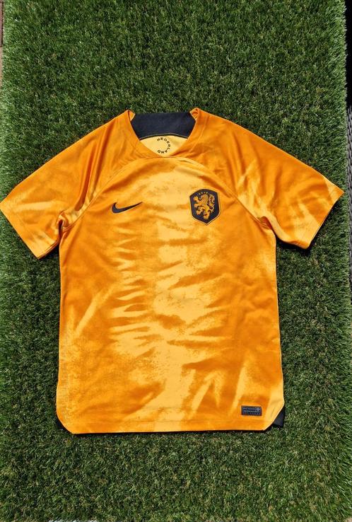 Nederlands elftal shirt 2022 - voetbalshirt M Zwart Oranje, Kleding | Heren, Sportkleding, Gedragen, Voetbal, Maat 48/50 (M), Oranje