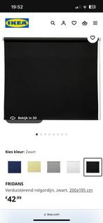 Fridans verduisterend rolgordijn (Ikea), zwart, 200x195 cm, Huis en Inrichting, Stoffering | Gordijnen en Lamellen, Ophalen, Nieuw