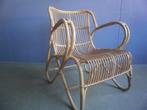 1 rotan 1960s stoel - club- bijzetstoel - vintage loungestoe, Gebruikt, Overige kleuren, Riet of Rotan, Ophalen of Verzenden