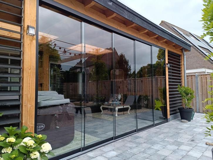 Montage glazen schuifwanden compleet incl plaatsen en btw, Doe-het-zelf en Verbouw, Glas en Ramen, Nieuw, 160 cm of meer, 160 cm of meer