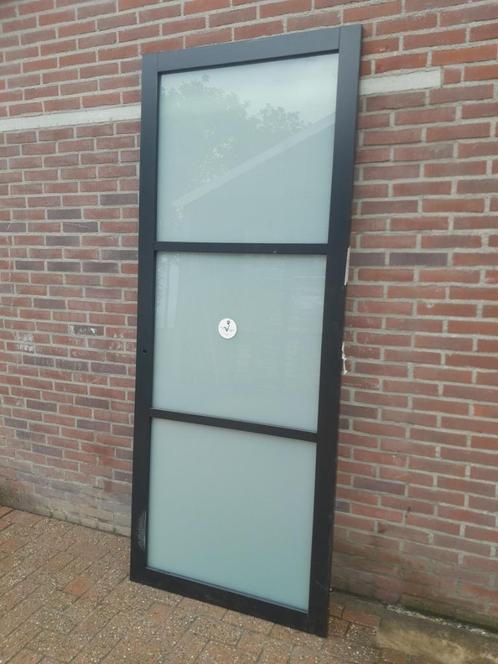 houten steel look deur nieuw (nr65), Doe-het-zelf en Verbouw, Deuren en Horren, Nieuw, Binnendeur, 200 tot 215 cm, 80 tot 100 cm