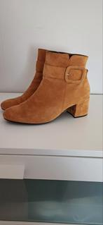 Oker gele suede enkel laarsjes, maat 7,5 G, Gabor., Ophalen of Verzenden, Zo goed als nieuw, Geel
