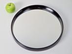 Vintage houten ronde spiegel zwart deens mid century ‘60