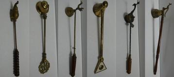 6x oude kaarsendovers [1675] beschikbaar voor biedingen