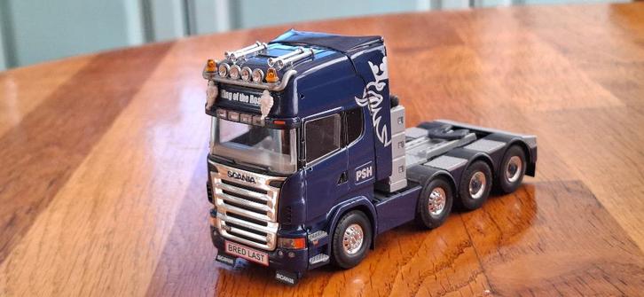 Scania R met dieplader, Hobby en Vrije tijd, Modelauto's | 1:50, Zo goed als nieuw, Bus of Vrachtwagen, Wsi, Ophalen of Verzenden