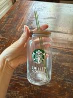 Starbucks chilled coffee ijskoffie glas glazen rietje, Ophalen of Verzenden, Gebruikt, Overige typen