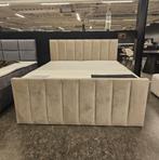 Voorraad Boxspring Piano Gratis Opberg Gratis Matras SALE, Crème, Ophalen of Verzenden, 180 cm, 200 cm