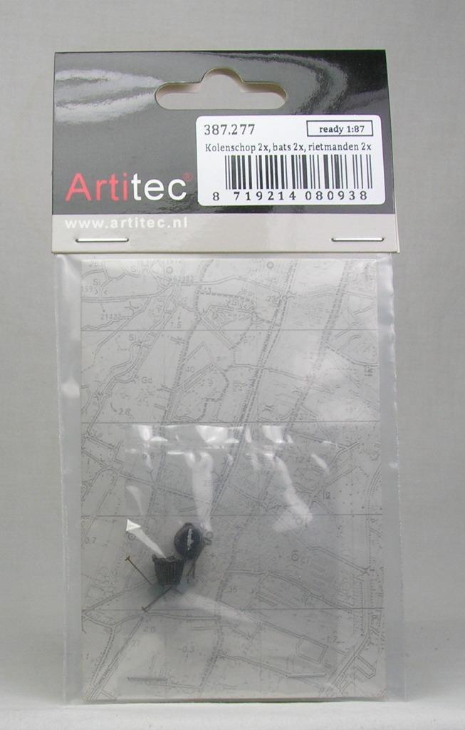 Artitec: set 2x kolenschop, 2x bats en 2x rietmanden., Hobby en Vrije tijd, Modeltreinen | H0, Nieuw, Gelijkstroom of Wisselstroom
