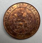 Nederland. Wilhelmina. 1 Cent 1907. Tegen Stempelfris, Ophalen of Verzenden, Koningin Wilhelmina