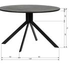 Woood Bruno Ronde Eettafel 120cm met dik plastic cover, Huis en Inrichting, Tafels | Eettafels, Ophalen, 100 tot 150 cm, Rond