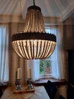 Kralen hanglamp, Huis en Inrichting, Lampen | Hanglampen, Ophalen, Gebruikt, Hout, 50 tot 75 cm