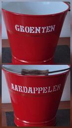 Rood Emaille Groente & Aardappel Emmer in Zeer Mooie Staat, Ophalen of Verzenden