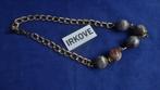MOOIE KETTING MET STENEN BALLEN * Handgemaakt *, Verzenden, Nieuw, Steen of Mineraal, Verstelbaar