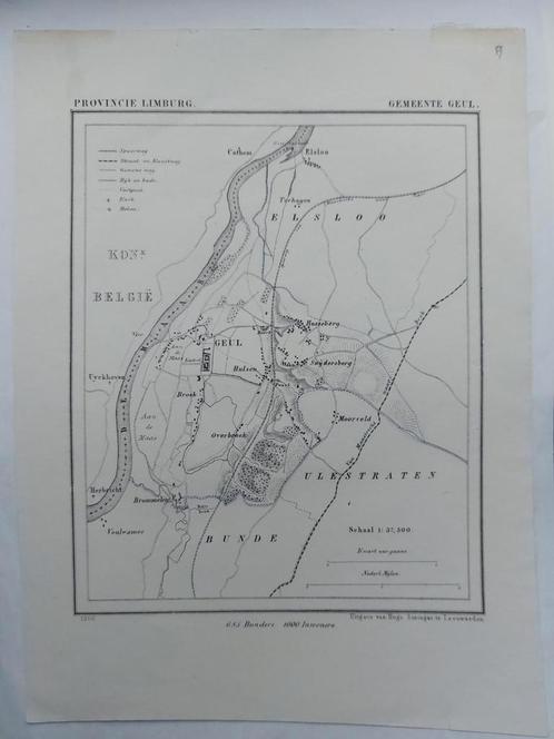19 / Geul Moorveld Cothem Elsloo Brommelen  van J. Kuyper, Antiek en Kunst, Kunst | Litho's en Zeefdrukken, Ophalen of Verzenden