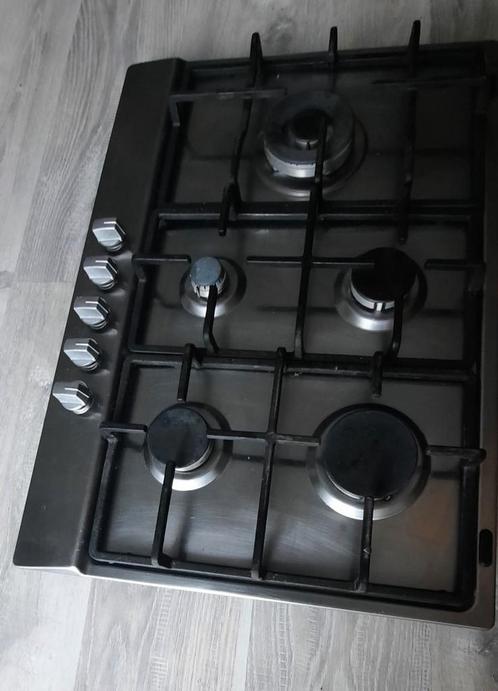 Goedwerkende gebruikte inbouw gaskookplaat met 5 pitten., Witgoed en Apparatuur, Kookplaten, Gebruikt, Inbouw, Gas, 5 kookzones of meer