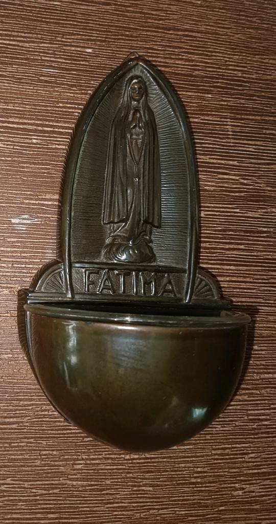 Antiek Wijwaterbakje Fatima, Antiek en Kunst, Antiek | Religie, Ophalen of Verzenden