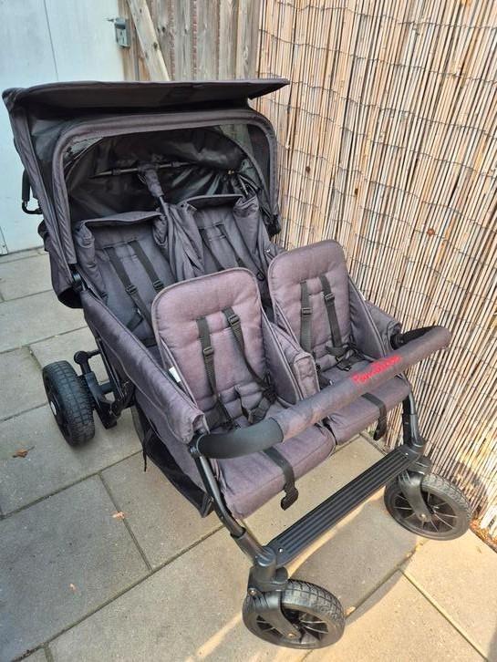 Elektrische Familidoo lidoo star bb plus 4 vierling wagen, Kinderen en Baby's, Buggy's, Nieuw, Duomodel, Regenhoes, Verstelbare rugleuning