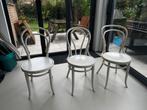3 Thonet stoeltjes - opknapper, Huis en Inrichting, Stoelen, Ophalen, Gebruikt, Drie, Wit