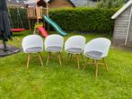 Eetkamer stoelen (4 stuks), Ophalen, Kunststof, Wit, Zo goed als nieuw