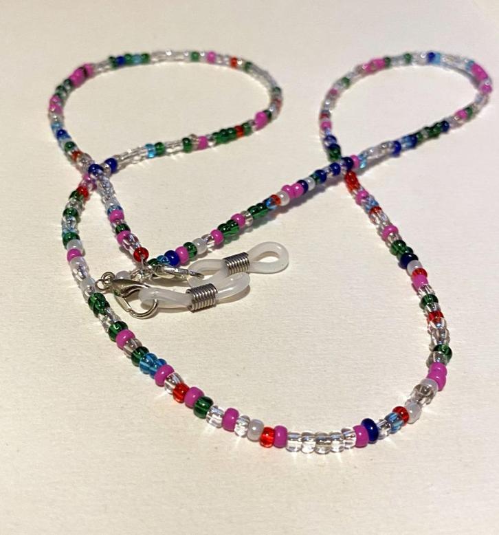 leuke brilketting / brilkoord 2 mm kraaltjes lengte 70 cm, Sieraden, Tassen en Uiterlijk, Zonnebrillen en Brillen | Dames, Nieuw