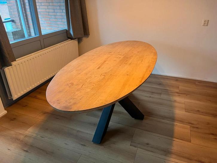 Ovale eettafel, Huis en Inrichting, Tafels | Eettafels, Gebruikt, 50 tot 100 cm, 150 tot 200 cm, Vijf personen of meer, Ovaal