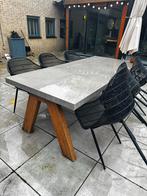 Mooie tuintafel - kan nog prima een ronde mee!, Tuin en Terras, Ophalen, Gebruikt, Rechthoekig, Overige materialen