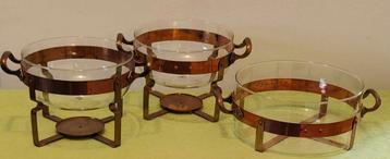 Nilsjohan Zweden glazen schalen 3 STUKS jaren 60  beschikbaar voor biedingen