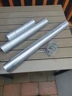 Zinken regenpijp 80mm + onderdelen, Ophalen, Afvoer, Gebruikt, Zink