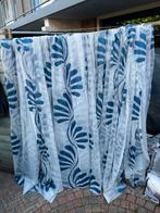 Gordijnen met petrol blauw 4 stuks, Ophalen, 100 tot 150 cm, Zo goed als nieuw, 200 cm of meer