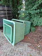 Groene kunststof bakken  / vijver / kooivijver / (buiten)bad, Ophalen, Gebruikt, Barrel Atelier, Info@barrelatelier.nl