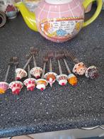 Leuke gebaksvorkjes en theepot blondamsterdam, Ophalen, Zo goed als nieuw, Rvs of Chroom