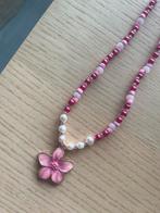 Roze bloemenketting, Verstelbaar, Verzenden, Nieuw, Roze