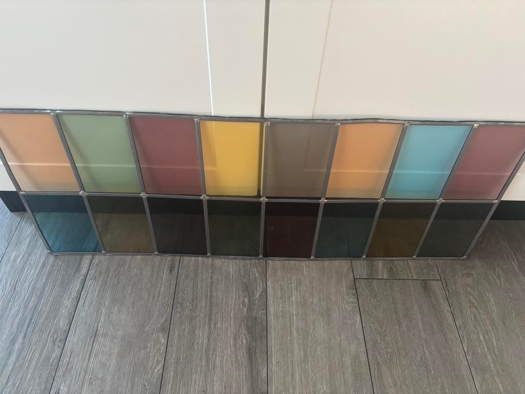 Nieuwe Glas In Lood ruit 96x37 cm glas in lood raam, Doe-het-zelf en Verbouw, Glas en Ramen, Ophalen, Minder dan 80 cm, Glas in lood