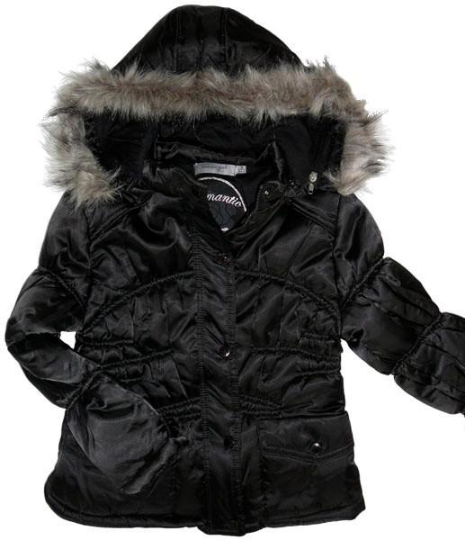 *NIEUW* Winterjas Zwart Glans Creem maat 152, Kinderen en Baby's, Kinderkleding | Maat 152, Nieuw, Meisje, Jas, Ophalen of Verzenden